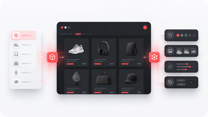 Централен каталог в red.bg за продукти, варианти, характеристики, категории, снимки и описания