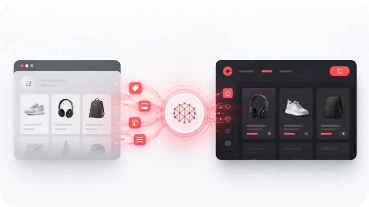 AI миграция в red.bg за извличане на продукти, категории, снимки и съдържание